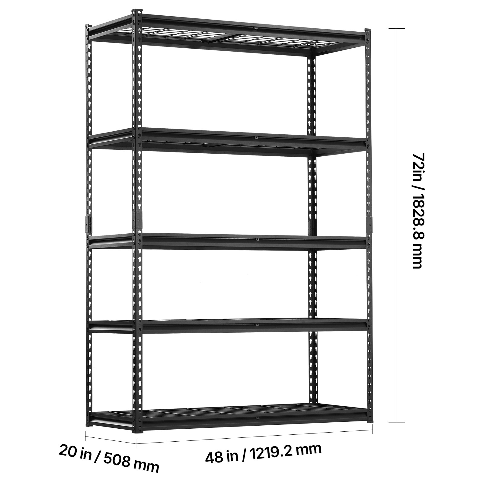 Storage Shelves 5 Tier Adjustable Heavy Duty Garage Shelving Units 3000 Lbs_voghion.com
